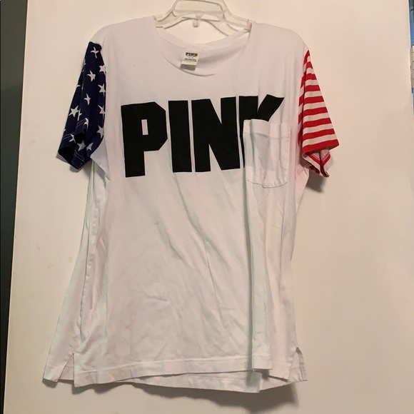 PINK Victoria's Secret Tops - “Pink” Stars and Stripes Tee